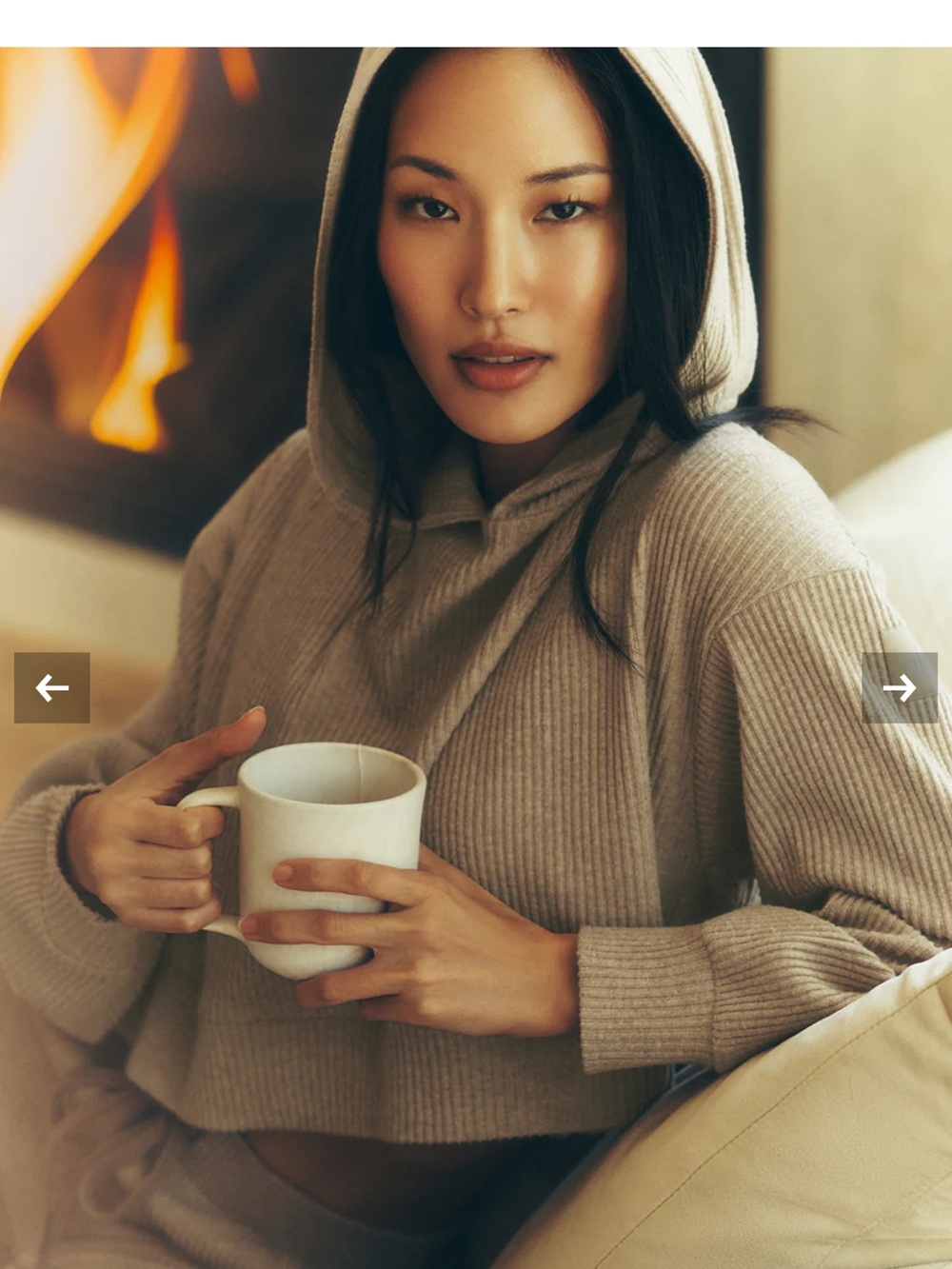 Alo Muse Cropped Hooded Ribbed Knit Sweater & Joggers set - Picture 3 of 7